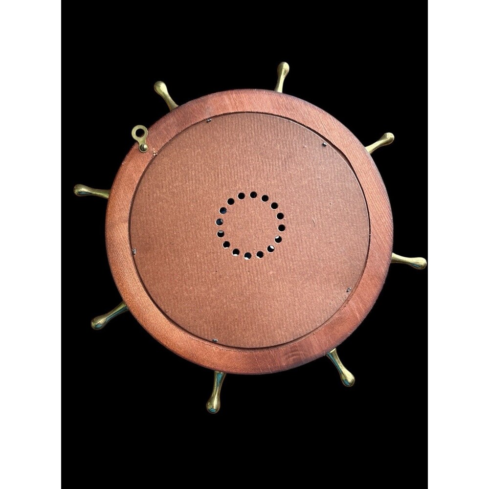 Vintage 10 Inch Ship Wheel Wall Thermometer Millet Bros Coal Lime Clay Mt Eaton - Picture 2 of 7